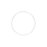 66mm Solid Half Round Bangle in Sterling Silver Bangles Bevilles 