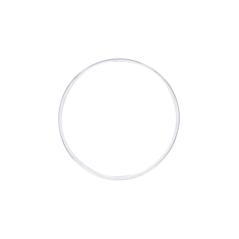 66mm Solid Half Round Bangle in Sterling Silver Bangles Bevilles 