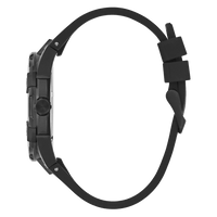 Guess Network Brushed Black Logo Case Sunray Black Logo Dial With Black Logo Silicone Strap GW0712G1 Bracelets Guess 