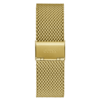 Guess Reputation Polished Gold Tone Case Sunray Black Logo Dial With Polished Gold Tone Mesh Bracelet GW0710G2 Bracelets Guess 