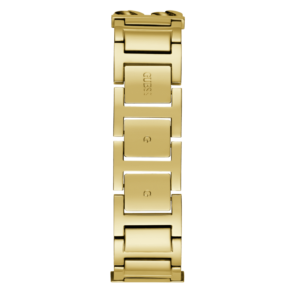 Guess Mod Id Polished Gold Tone Case Sunray Champagne Dial And Polished Gold Tone Bracelet With Crystals And Adjustable G Links GW0668L2 Bracelets Guess 