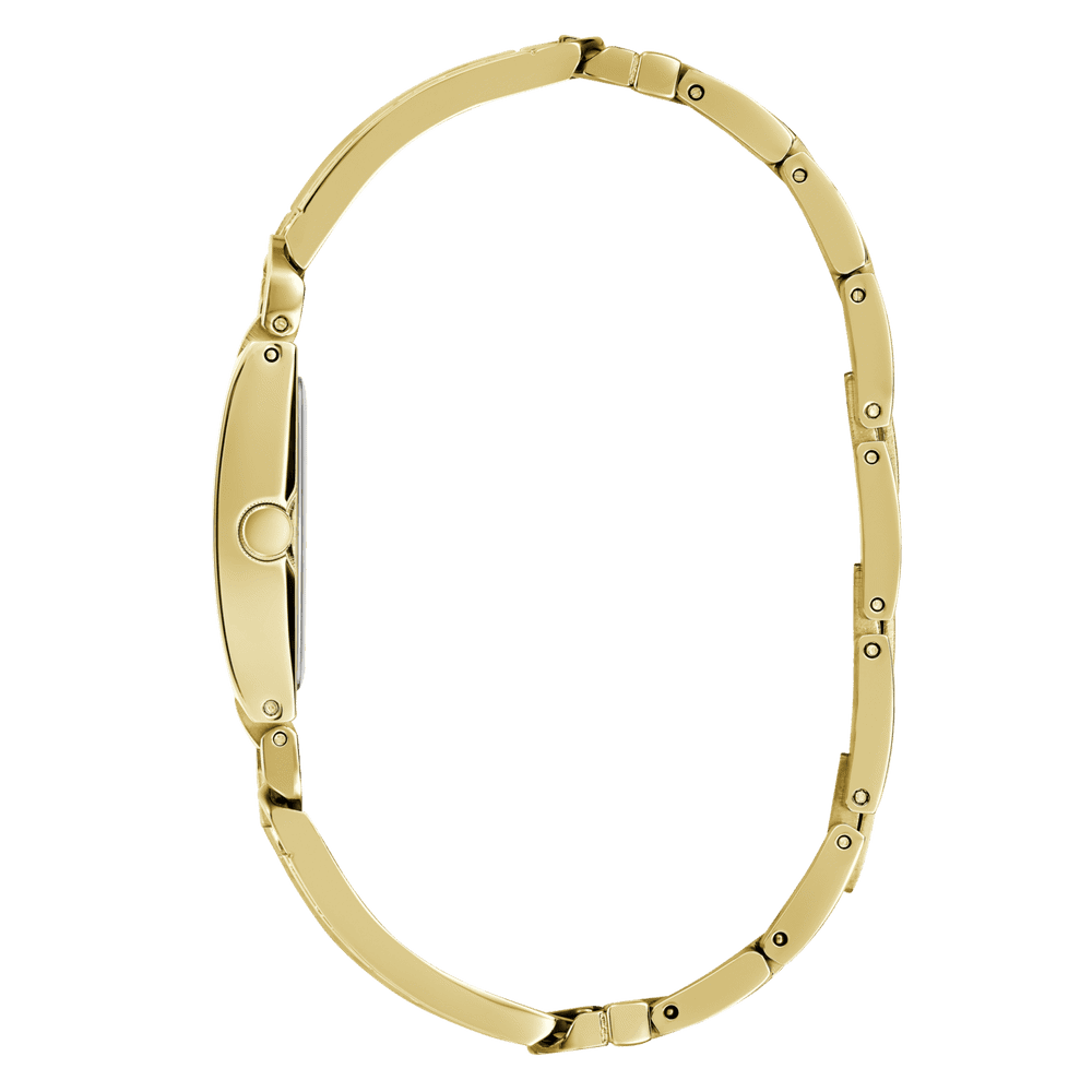 Guess Mod Id Polished Gold Tone Case Sunray Champagne Dial And Polished Gold Tone Bracelet With Crystals And Adjustable G Links GW0668L2 Bracelets Guess 