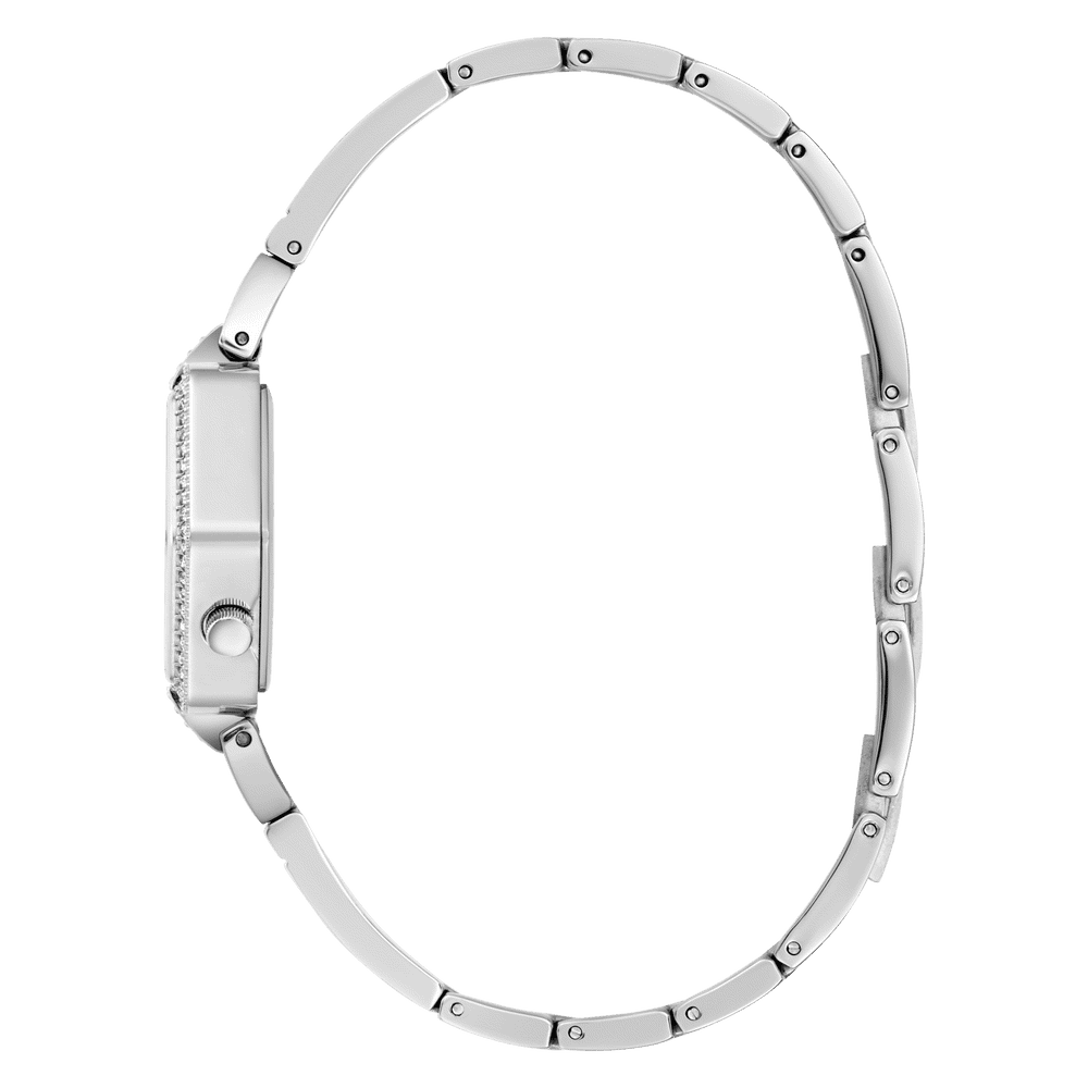 Guess Audrey Polished Silver Tone Case With Crystals Sunray Silver Glitz Dial And Polished Silver Tone Bracelet With Adjustable G Links GW0680L1 Bracelets Guess 
