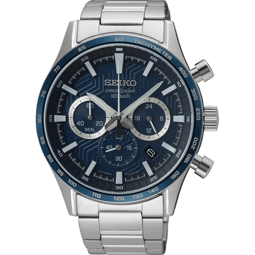 Seiko Conceptual Chronograph Silver Tone Watch SSB445P Watches Seiko 