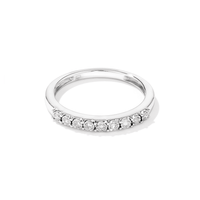 Miracle Anniversary Ring with 0.12tw of Diamonds in 9kt White Gold Rings Bevilles 