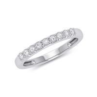Miracle Anniversary Ring with 0.12tw of Diamonds in 9kt White Gold Rings Bevilles 
