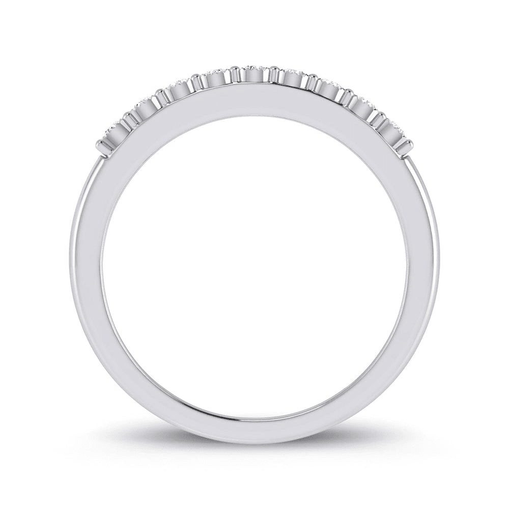 Miracle Anniversary Ring with 0.12tw of Diamonds in 9kt White Gold Rings Bevilles 