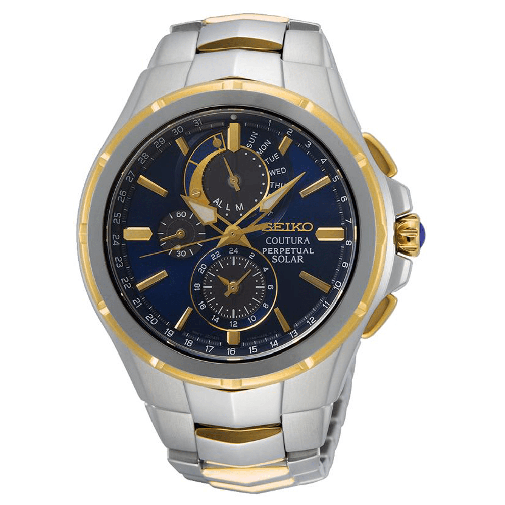 Seiko Coutura Perpetual Solar Blue Face Men's Watch Watches Seiko 