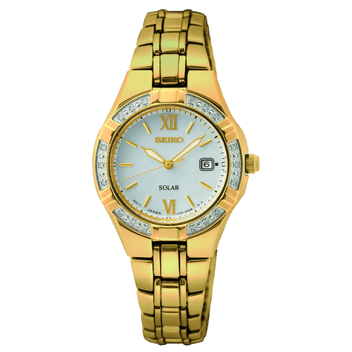 Seiko Ladies Stainless Steel Mother of Pearl Watch SUT428P Watches Seiko 