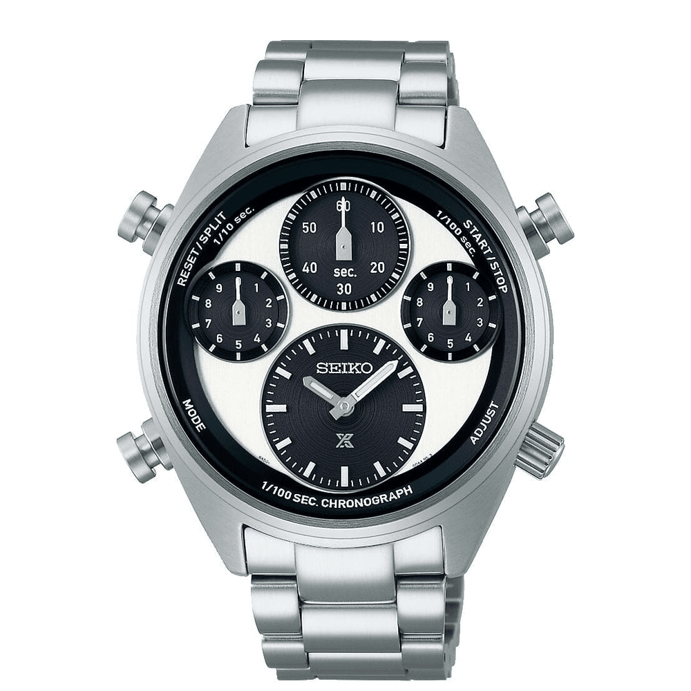 Seiko Prospex Speedtimer Silver and Black Men's Watch SFJ001P Watches Seiko 