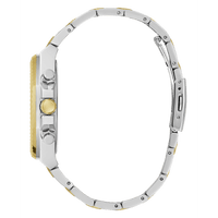 Guess Equity Brushed Silver Tone Case With Polished Gold Tone Bezel With Sunray Glacial Blue Multifunction Dial And Brushed And Polished Two Tone Bracelet GW0703G3 Watches Guess 