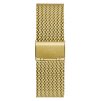 Guess Monarch Polished Gold Tone Case Sunray Black Dial With A Polished Gold Tone Lion And Polished Gold Tone Mesh Bracelet GW0702G1 Watches Guess 