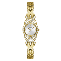 Guess Adorn Polished Gold Tone Case With Crystals Sunray Silver Dial And Polished Gold Tone Bracelet With Adjustable G Links GW0682L2 Watches Guess 