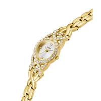Guess Adorn Polished Gold Tone Case With Crystals Sunray Silver Dial And Polished Gold Tone Bracelet With Adjustable G Links GW0682L2 Watches Guess 