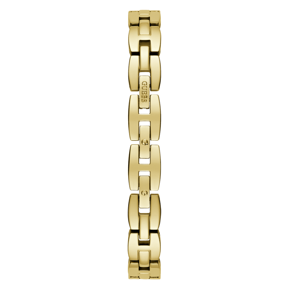 Guess Adorn Polished Gold Tone Case With Crystals Sunray Silver Dial And Polished Gold Tone Bracelet With Adjustable G Links GW0682L2 Watches Guess 