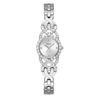 Guess Adorn Polished Silver Tone Case With Crystals Sunray Silver Dial And Polished Silver Tone Bracelet With Adjustable G Links GW0682L1 Watches Guess 