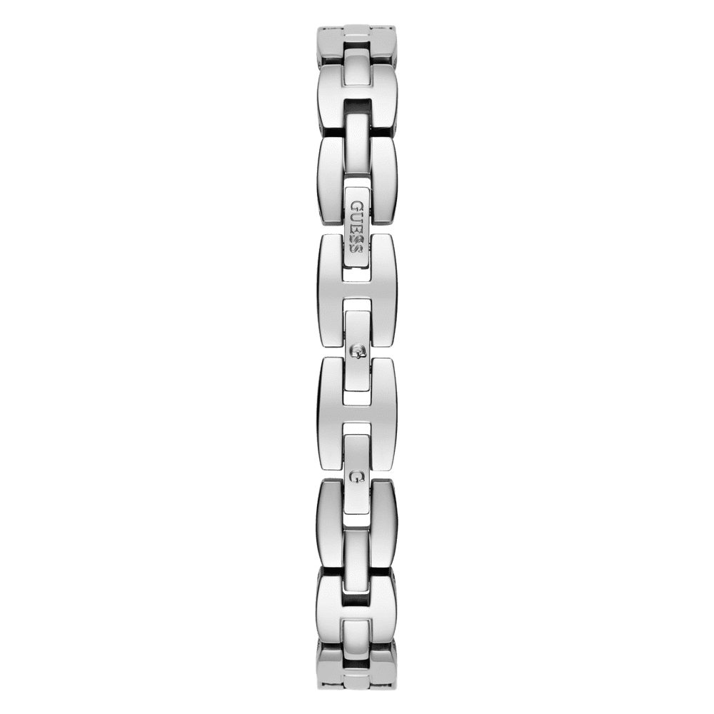 Guess Adorn Polished Silver Tone Case With Crystals Sunray Silver Dial And Polished Silver Tone Bracelet With Adjustable G Links GW0682L1 Watches Guess 