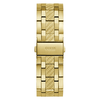 Guess Resistance Brushed Gold Tone Case With Polished Gold Tone Bezel Sunray Blue Multifunction With A Brushed And Polished Gold Tone Bracelet GW0714G2 Watches Guess 