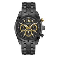 Guess Resistance Brushed Black Case With Polished Black Bezel Sunray Black Multifunction Dial With A Brushed And Polished Black Bracelet GW0714G4 Watches Guess 