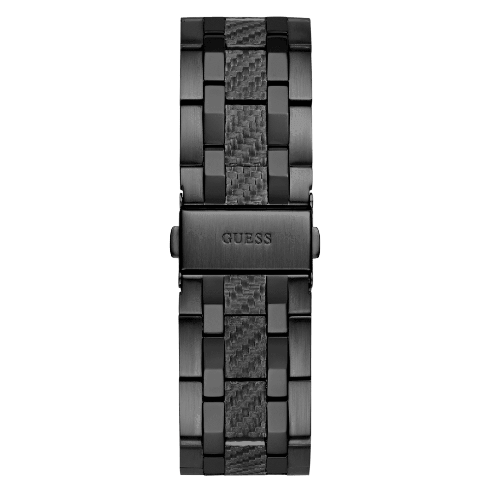 Guess Resistance Brushed Black Case With Polished Black Bezel Sunray Black Multifunction Dial With A Brushed And Polished Black Bracelet GW0714G4 Watches Guess 