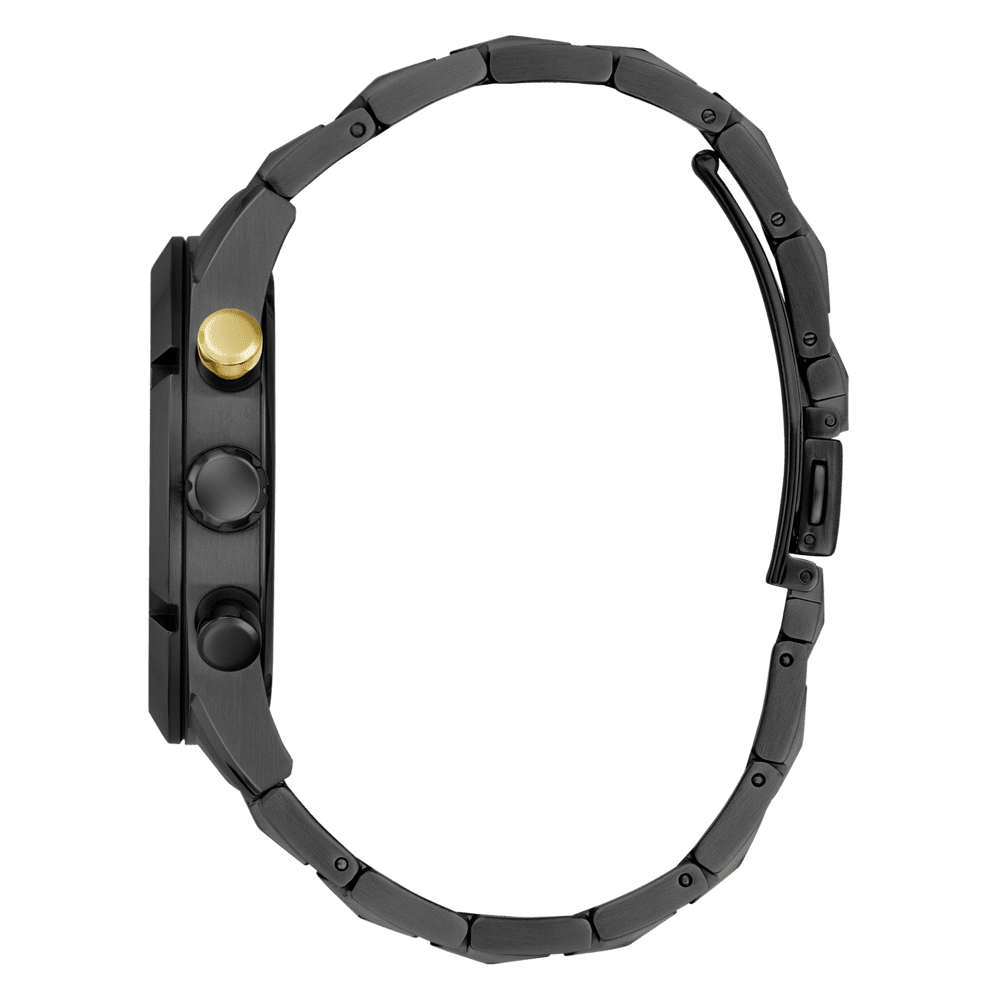 Guess Resistance Brushed Black Case With Polished Black Bezel Sunray Black Multifunction Dial With A Brushed And Polished Black Bracelet GW0714G4 Watches Guess 