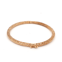 65mm Etched Patterned Bangle in 9kt Yellow Gold Bangles Bevilles 