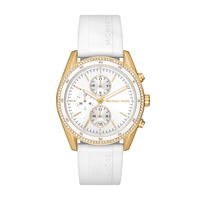 Michael Kors Hadyn Chronograph White Silicone Watch MK7484 Watches Michael Kors 