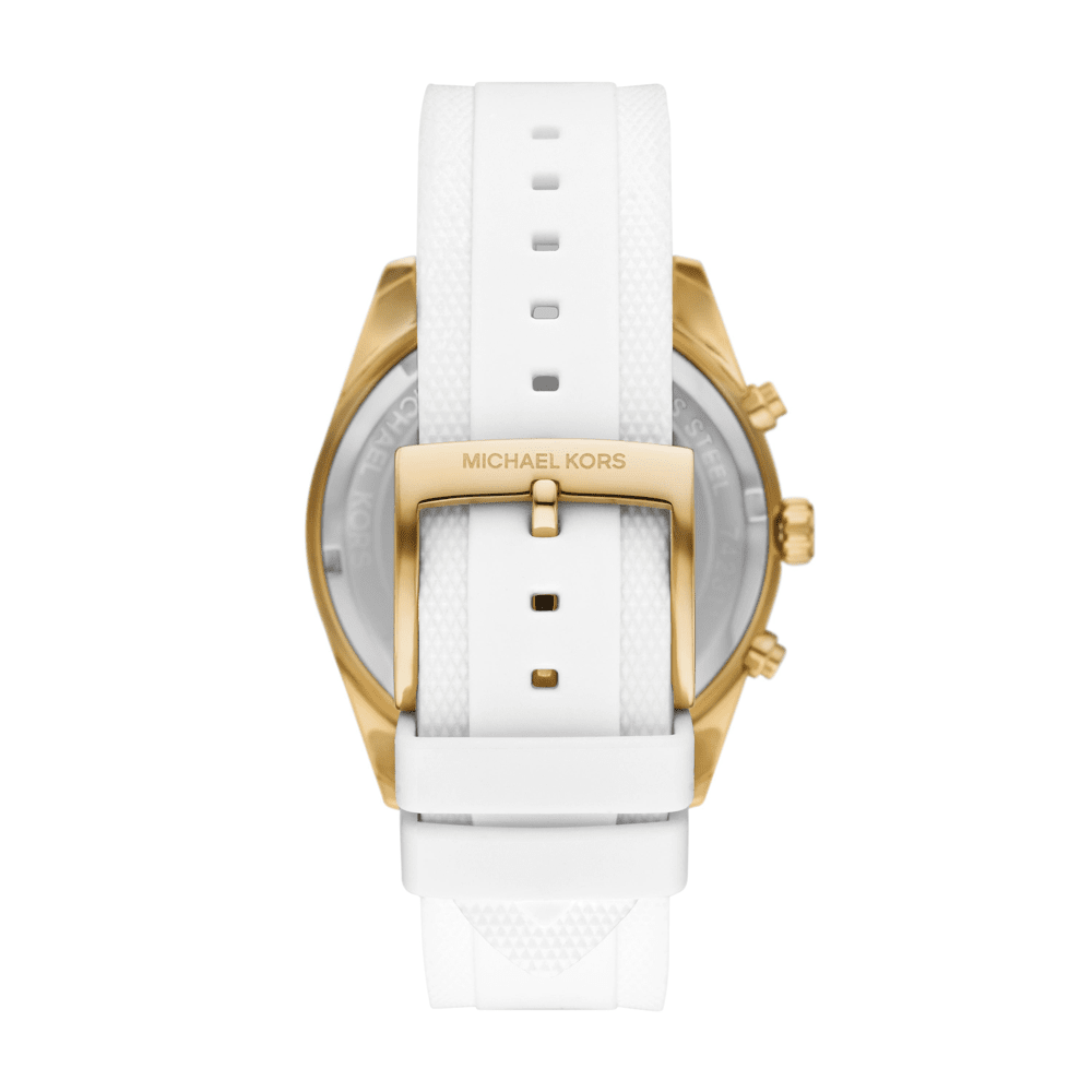 Michael Kors Hadyn Chronograph White Silicone Watch MK7484 Watches Michael Kors 
