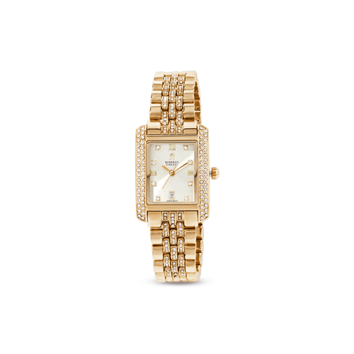Roberto Carati Marseille Crystal Set Gold Tone Watch Watches Roberto Carati 