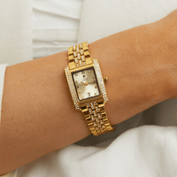 Roberto Carati Marseille Crystal Set Gold Tone Watch Watches Roberto Carati 
