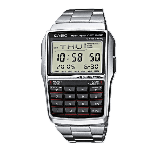 Casio Vintage Home Calculator Silver Digital Watch DBC32D-1 Watches Casio 