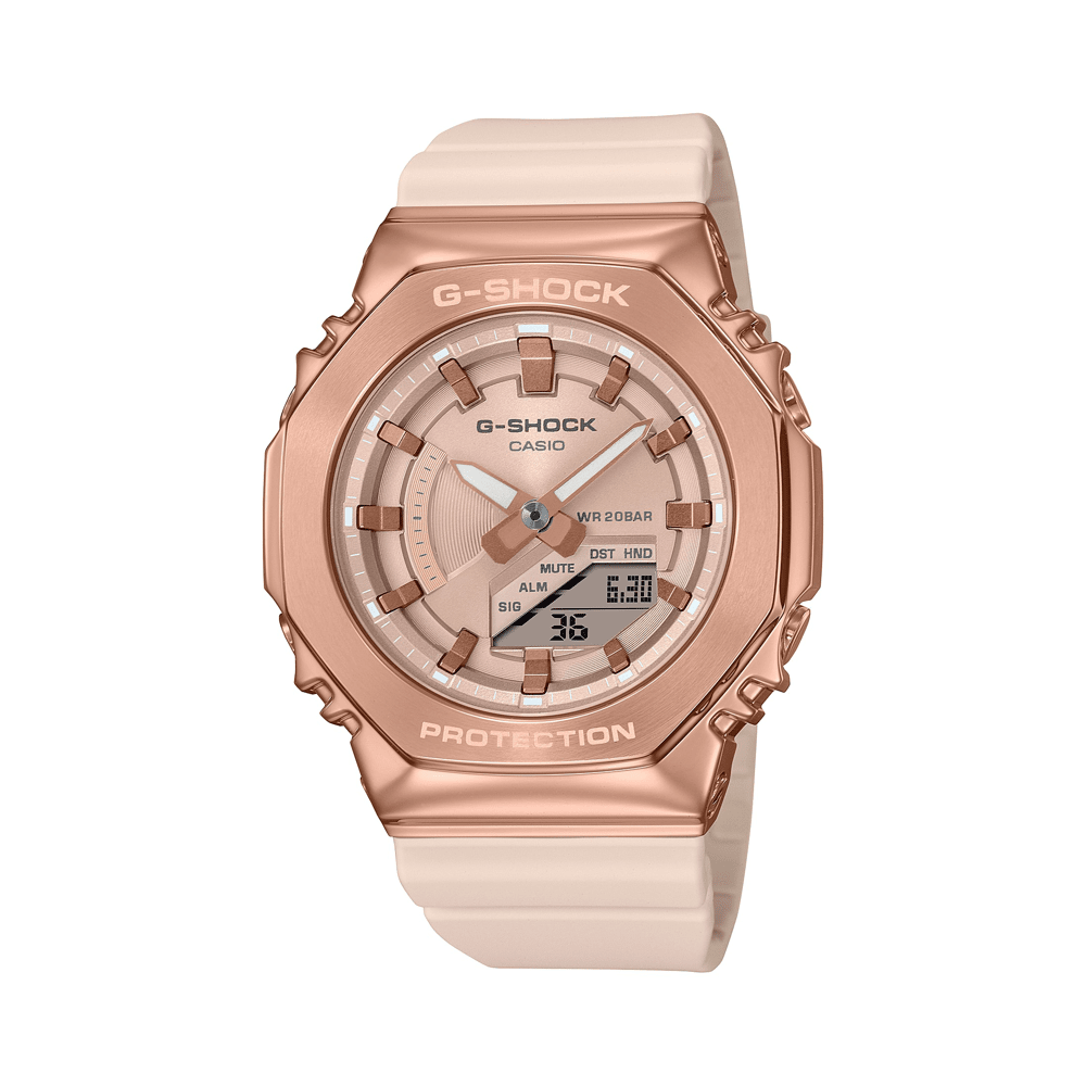 Casio G Shock Pink and Gold Digital Watch GMS2100PG-4A Watches Casio 