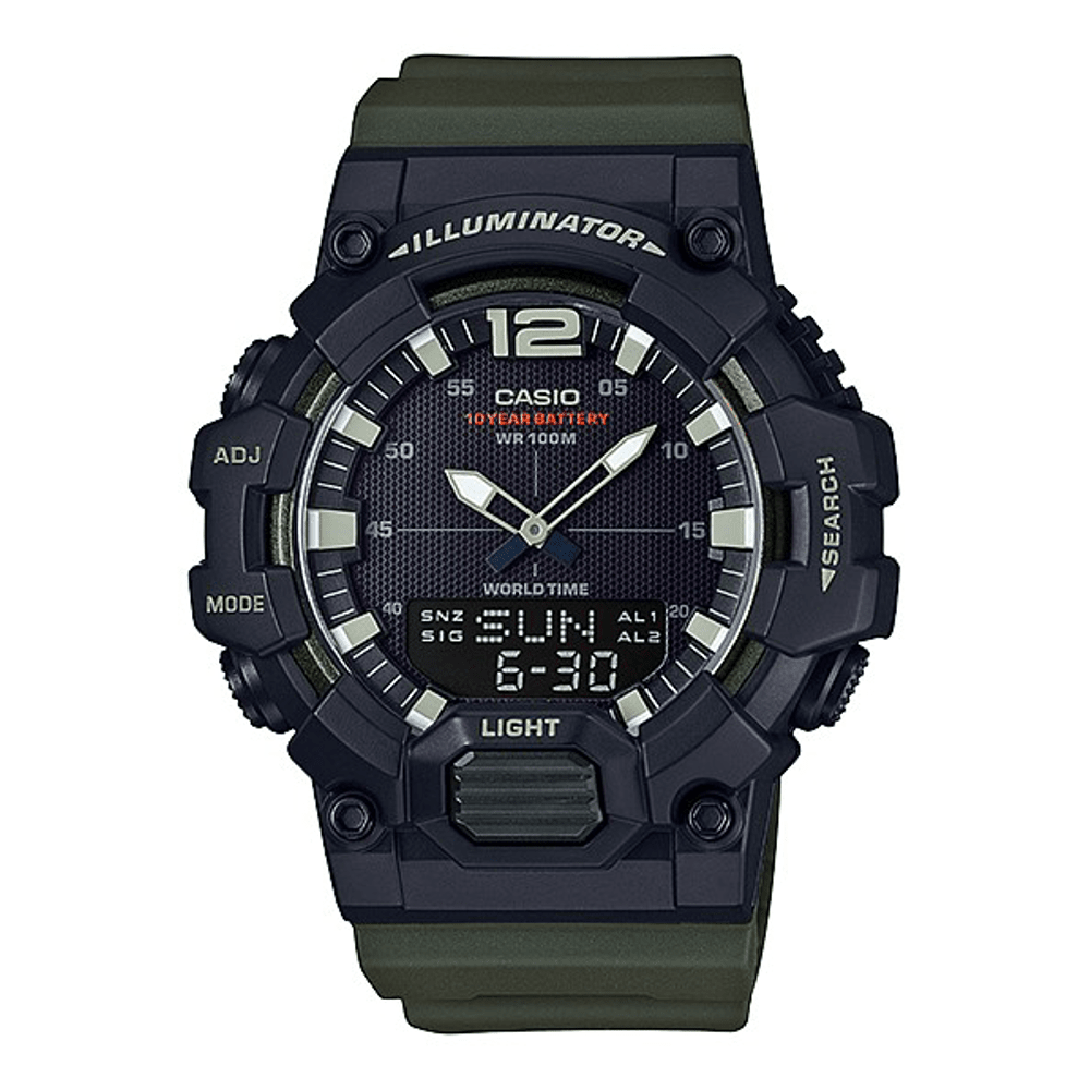 Casio Vintage Home Black and Green Digital Watch HDC700-3A Watches Casio 