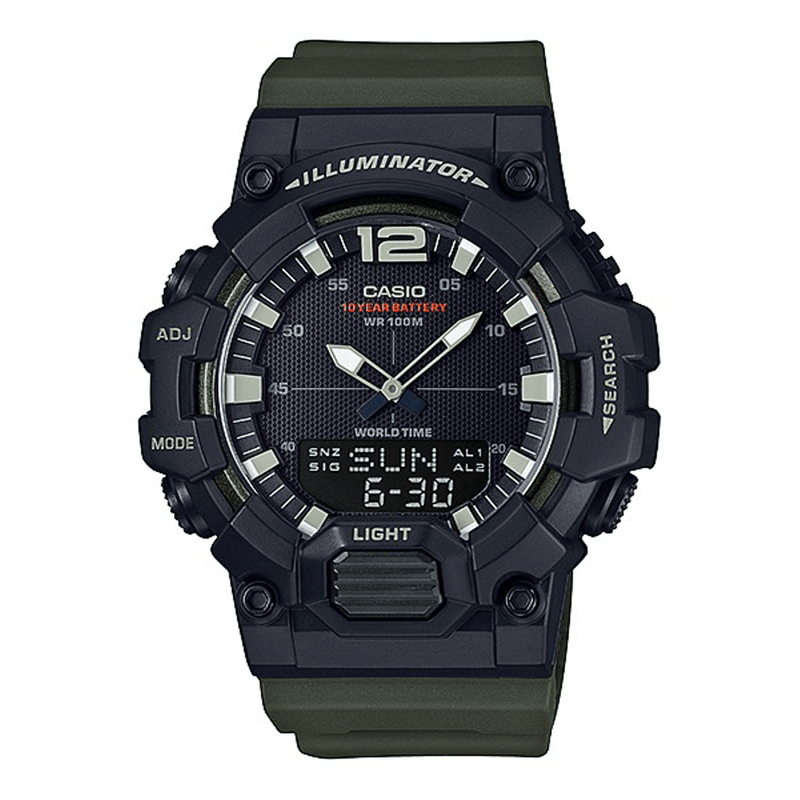 Casio Vintage Home Black and Green Digital Watch HDC700-3A Watches Casio 