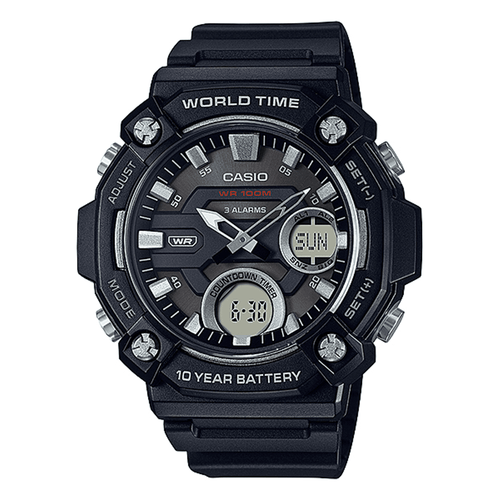 Casio Men's Black Digital Analogue Watch AEQ120W-1A Watches Casio 