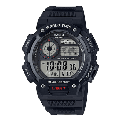 Casio Vintage Home Round Black Digital Watch AE1400WH-1A Watches Casio 