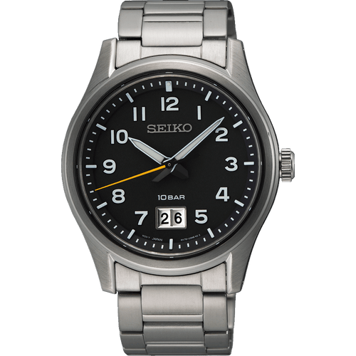 Seiko Coutura Black and Silver Tone Watch SUR569P Watches Seiko 