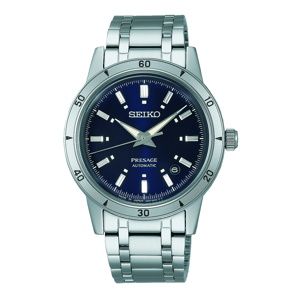 Seiko Analogue Presage Style60's Silver Tone Watch SRPL07J Watches Seiko 