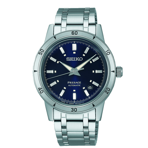 Seiko Analogue Presage Style60's Silver Tone Watch SRPL07J Watches Seiko 