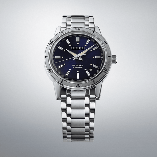 Seiko Analogue Presage Style60's Silver Tone Watch SRPL07J Watches Seiko 