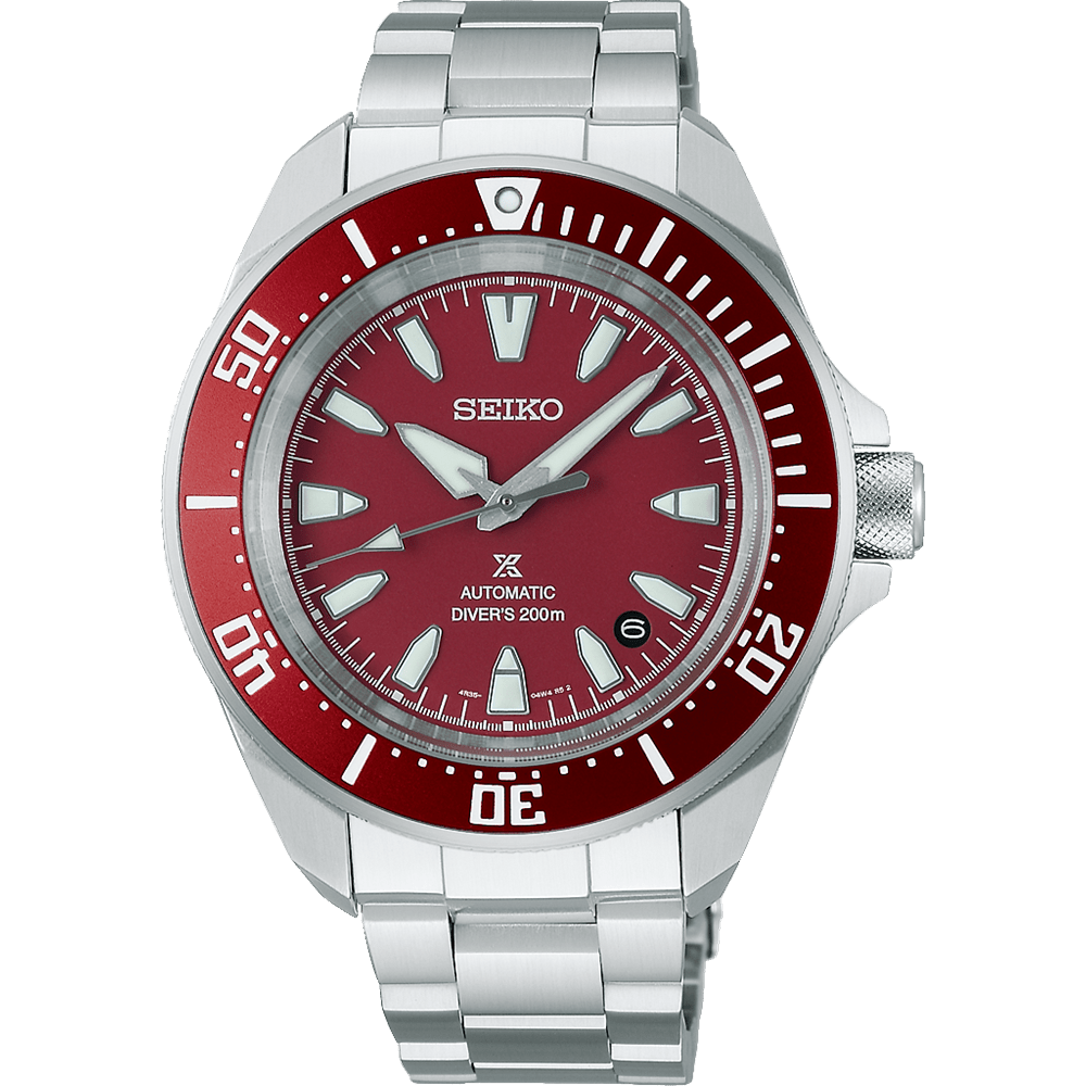 Seiko Prospex Diver Red and Silver Tone Watch SRPL11K Watches Seiko 