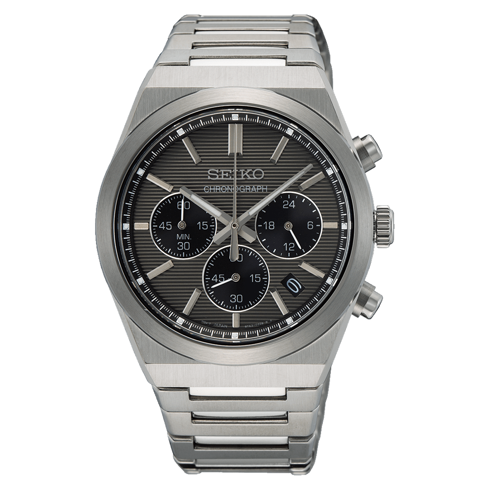 Seiko Conceptual Chronograph Silver Tone Watch SSB455P Watches Seiko 
