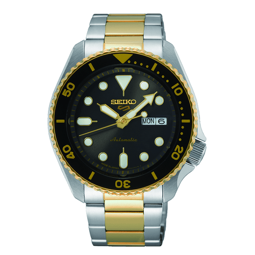 Seiko Automatic GMT 5 Sports Two-Tone Watch SRPK22J-8 Watches Seiko 