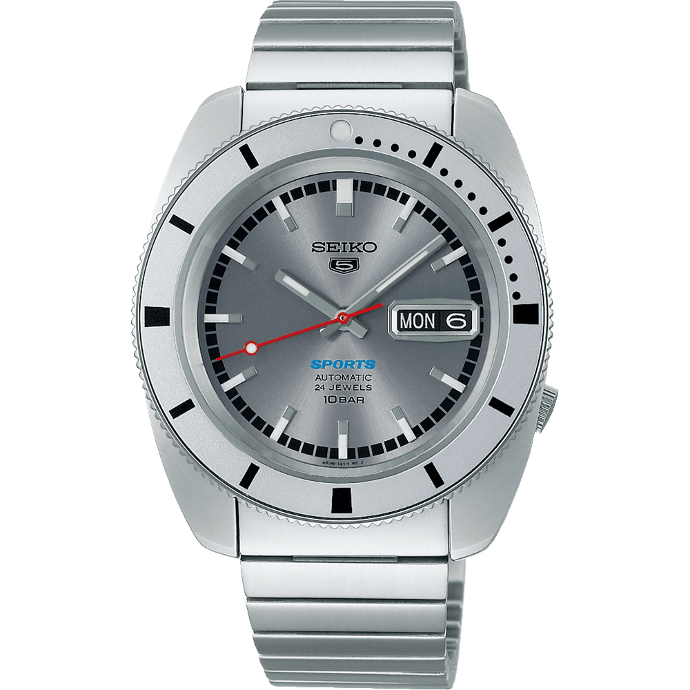 Seiko Automatic 1968 5 Sports Silver Tone Watch SRPL03K Watches Seiko 