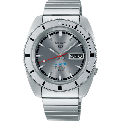 Seiko Automatic 1968 5 Sports Silver Tone Watch SRPL03K Watches Seiko 