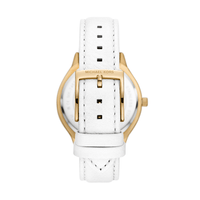 Michael Kors Slim Runway Three-Hand White Leather Watch MK7466 Watches Michael Kors 