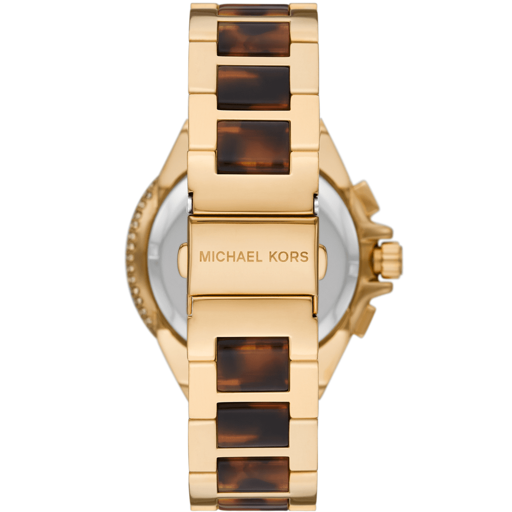 Michael Kors Camille Chronograph Gold-Tone Stainless Steel and Tortoise Acetate Watch MK7269 Watches Michael Kors 