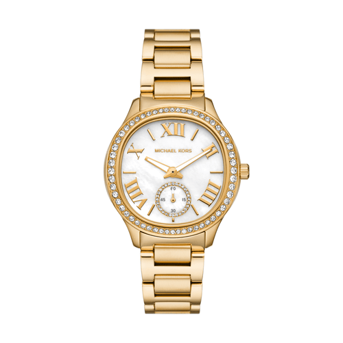 Michael Kors Sage Three-Hand Gold-Tone Stainless Steel Watch MK4805 Watches Michael Kors 