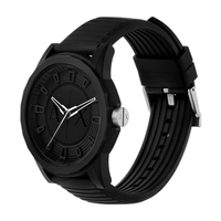 Armani Exchange Three-Hand Black Silicone Watch and Bracelet Set AX7159SET Watches Armani Exchange 