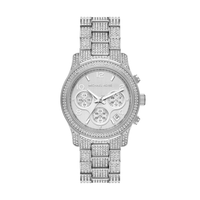 Michael Kors Runway Pav� Silver-Tone Watch mk7434 Watches Michael Kors 